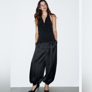 Zara Black Wide Leg Jumpsuit